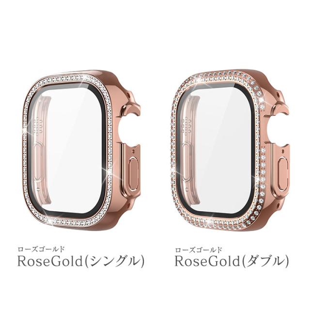 アップルウォッチ カバー キラキラ ケース 選べる series 9 8 7 6 5 4 se 光沢 艶 Apple Watch SE2 かわいい 45mm 44mm 41mm 40mm 全面保護 レディース 可愛い series9 series8 series7 第二世代 耐衝撃 保護 ガラス  保護ガラス 一体型 送料無料 21