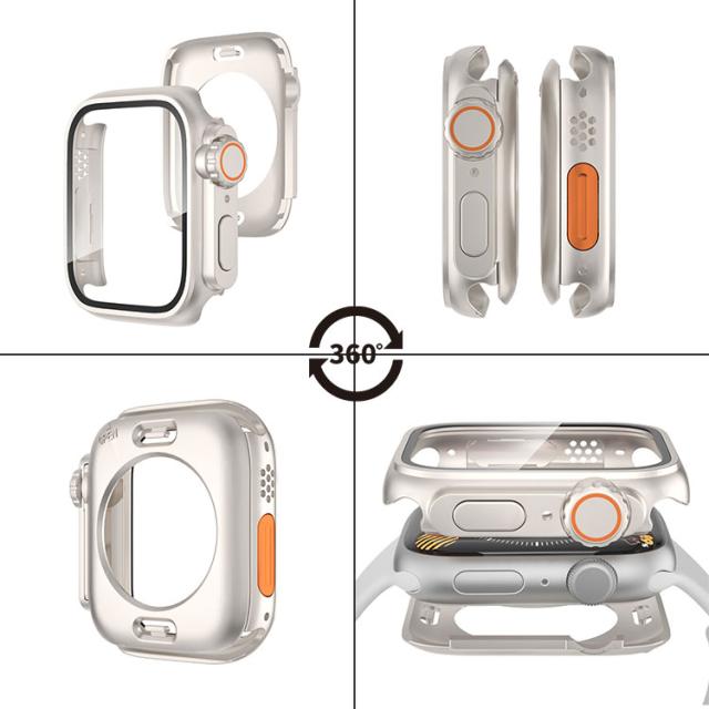 アップルウォッチ 防水 カバー 9 8 7 6 5 SE ULTRA 360度 保護 最新 全面保護 スポーツ 45mm 41mm 44mm 40mm SE2 スターライト ケース 防水カバー 防水ケース AppleWatch 第二世代 series9 series8 series7 メンズ ビジネス フラット おしゃれ かっこいい 送料無料 8