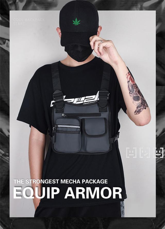 ボディバッグ メンズ 手が空く 撥水 防水 ストリート スポーツ ミリタリー スケボー 自転車 おしゃれ 手ぶら アウトドア フェス ライブ ボディ バッグ カバン 多収納 メッセンジャーバッグ バイク チョッキ ベスト リュック 便利 防災 コンパクト 夏 登山 釣り 海 2