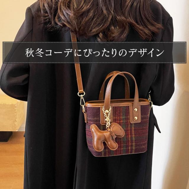 ポシェット バッグ レディース 秋冬 2way かわいい ミニバッグ ポーチ ショルダーバッグ 斜め掛け スマホポーチ スマホポシェット チェック柄 ハンドバッグ スマホショルダー 小さめ コンパクト カバン 女の子 クラシカル 上品 送料無料 3