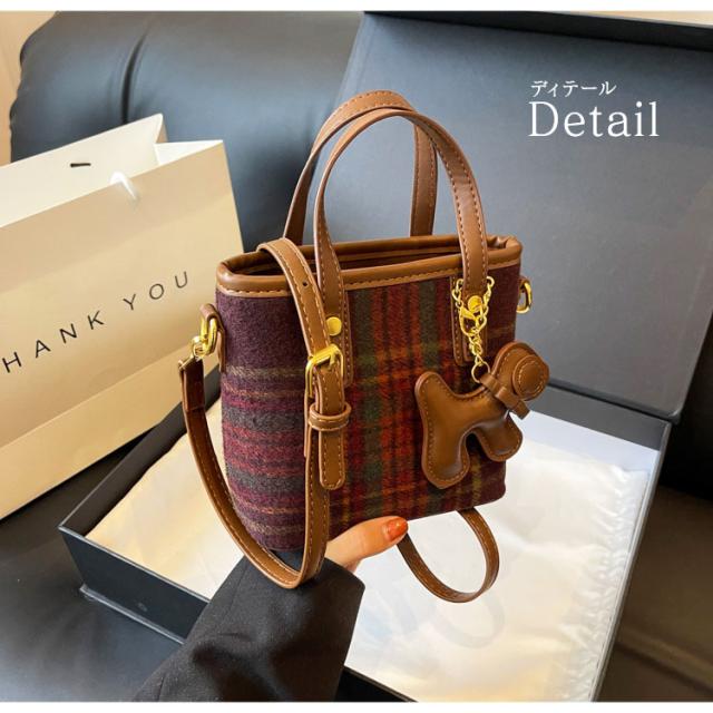 ポシェット バッグ レディース 秋冬 2way かわいい ミニバッグ ポーチ ショルダーバッグ 斜め掛け スマホポーチ スマホポシェット チェック柄 ハンドバッグ スマホショルダー 小さめ コンパクト カバン 女の子 クラシカル 上品 送料無料 9