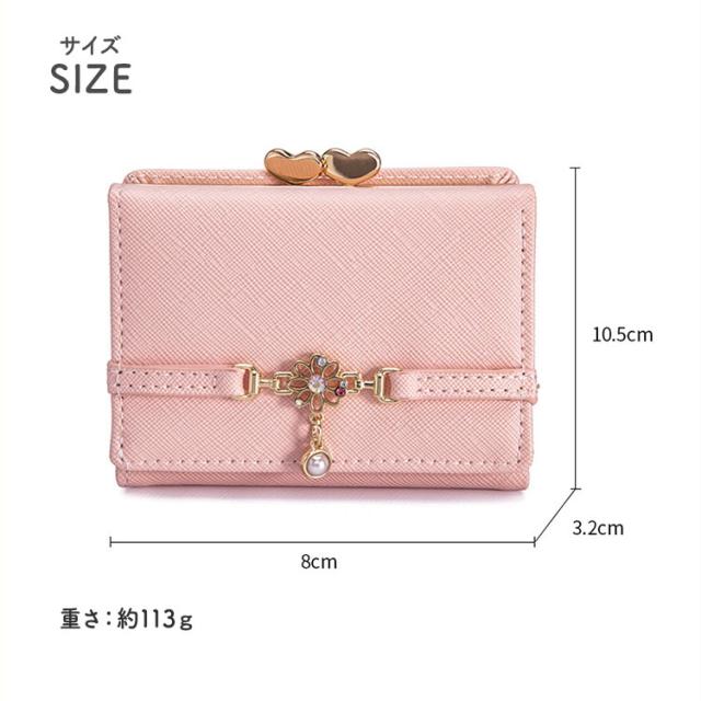 【tiffty】 がま口財布 女の子 三つ折り エナメル 財布 レディース かわいい こども IC カード 定期 おしゃれ 小学生 子ども カード入れ 多い たくさん入る 小銭入れ ミニ財布 学生 通学 可愛い レトロ コンパクト プレゼント がま口 財布 かわいい 女の子 中学生 高校生 12