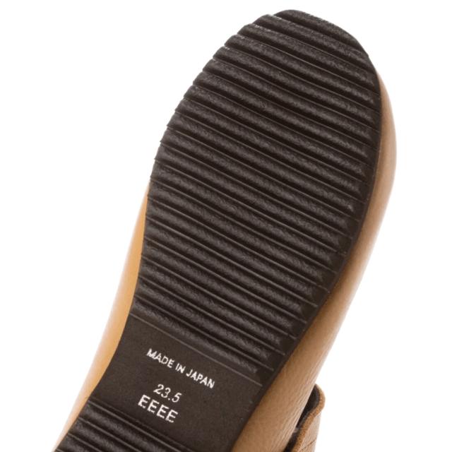 日本製 本革 パンプス 3.5cm インヒール ストラップ 4e  幅広 外反母趾 フラットパンプス コンフォート　カジュアル　おしゃれ　厚底　ぺったんこ　歩きやすい　履きやすい