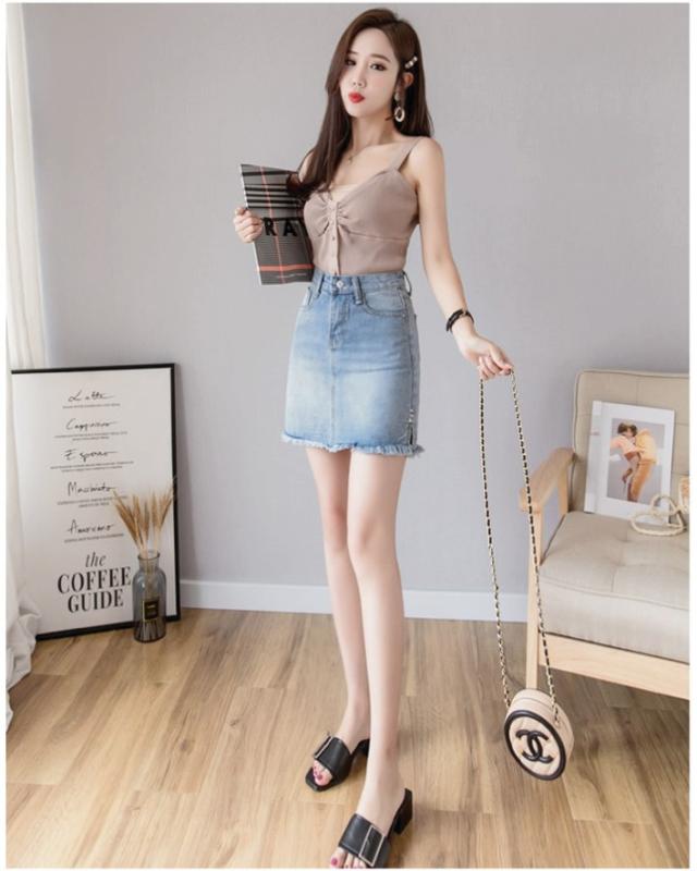 デニムロールアップ ショートパンツ