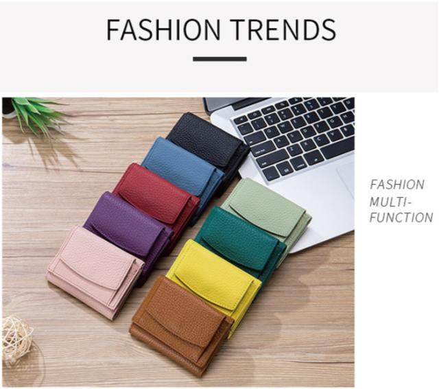 三つ折り財布 本革 ミニ財布