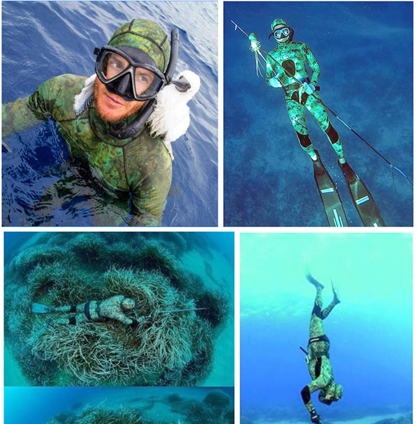 ウェットスーツ 3.5mm フード付き 2ピース ダイビング スピアフィッシング スキューバ フルスーツ マリンスポーツ シュノーケル 魚突き 手銛