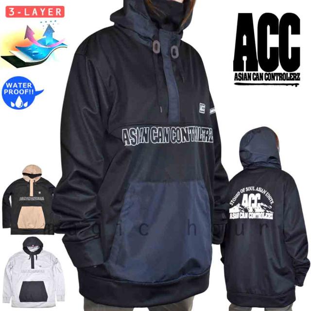 ACC スノーボードウェア フード付き ACC(エーシーシー) スノーボード パーカー スノボー 撥水 防風