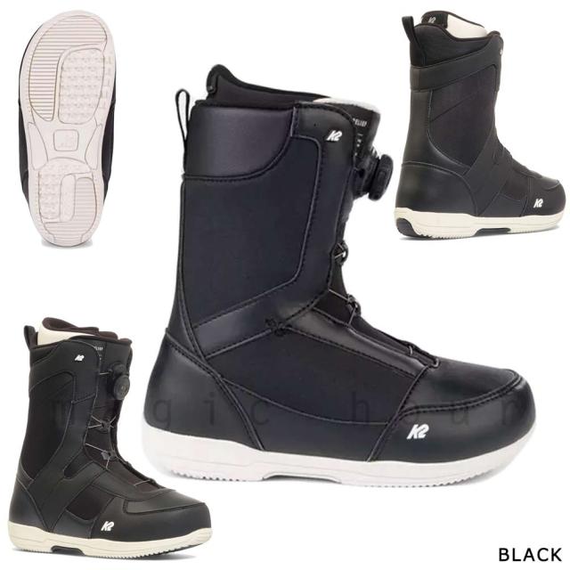 スノーボード ブーツ レディース BOA ダイヤル ダイアル式 ボア K2 ケーツー BELIEF ビリーフ 24-25 2025モデル 初心者 ガールズ 23cm - 25.5cm ブラック お洒落
