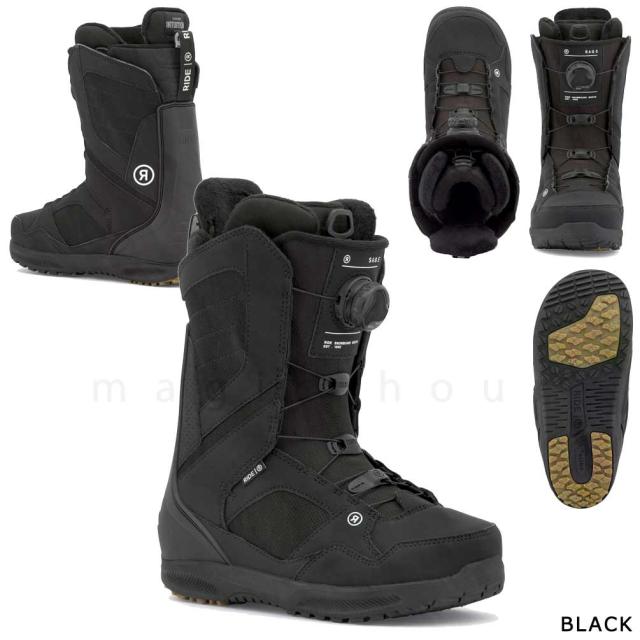 スノーボード ブーツ BOA レディース RIDE ライド SAGE ダイヤル ダイアル式 25-26 2026モデル ブランド 初心者 お洒落 大きいサイズ 22cm - 26.0cm 黒 白 茶色