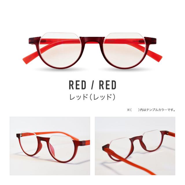 送料無料 老眼鏡 カラフルック ハーフリムタイプ 男性用 女性用 シニアグラス リーディンググラス メンズ レディース 全5色 バネ蝶番