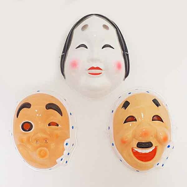 神楽面おかめ　舞踊用 神楽面おかめ 舞踊用