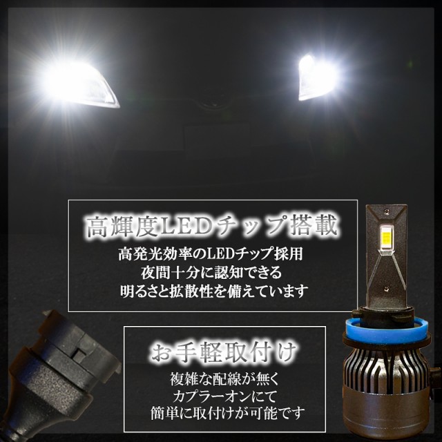 フリード GB5 GB6 GB7 GB8 ロービーム H11 LEDヘッドライト LED バルブ ホワイト １年保証 カットライン ２個セット 爆光型  冷却ファン搭の通販はau PAY マーケット - KI-GIFT | au PAY マーケット－通販サイト