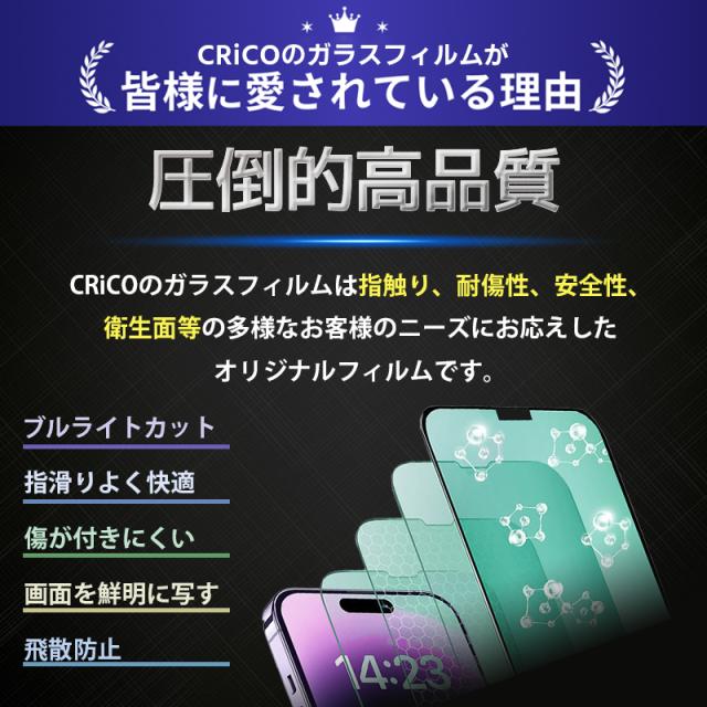 iPhone15 Pro ブルーライトカット 保護フィルム ガラス保護フィルム 保護シール iPhone ガラスフィルム スマホ保護フィルム 画面保護フィルム ブルーカット保護フィルム