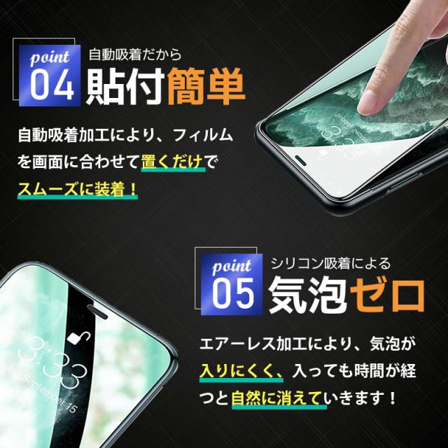 iPhone13 Pro Max ブルーライトカット 保護フィルム ガラス保護フィルム 保護シール iPhone ガラスフィルム スマホ保護フィルム 画面保護フィルム ブルーカット保護フィルム