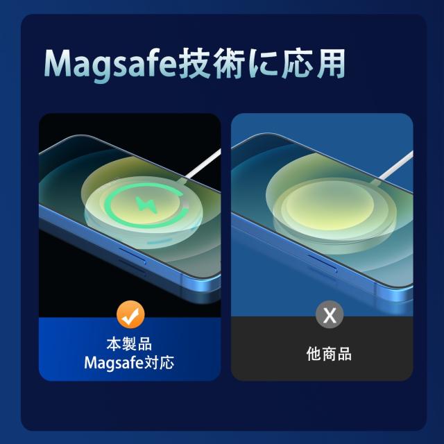 Magsafe ワイヤレス充電器 急速充電 15W iPhone対応 ケース対応 薄型 軽量 LEDライト搭載 マグネット式 過熱保護 過電圧保護 安全充電 スリムデザイン 置くだけ充電 スマホアクセサリー
