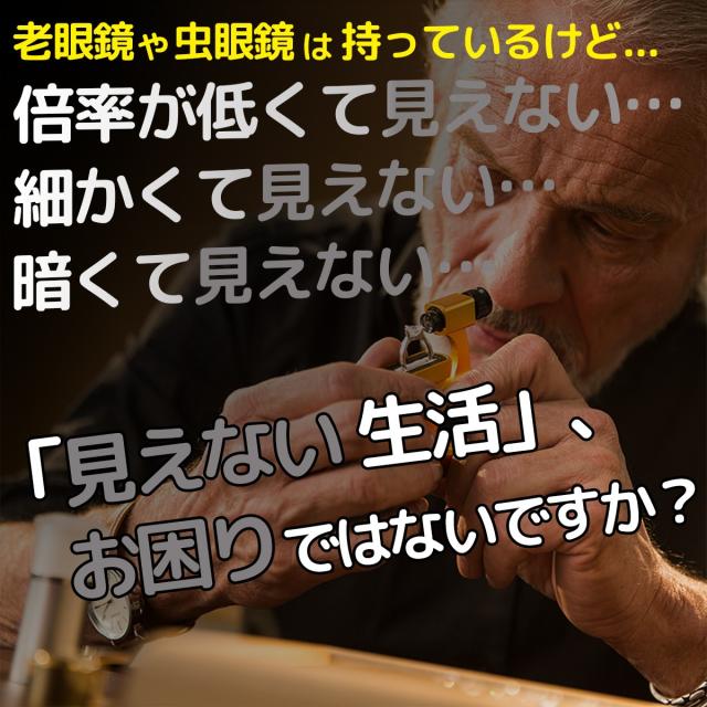 ルーペ LEDライト付き 拡大鏡 UVライト USB充電式 携帯便利 精密作業 視力補助