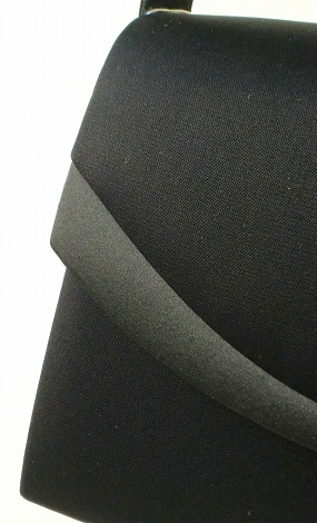 日本製　サテン切り替え　フォーマルバッグ