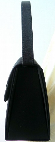 日本製　サテン切り替え　フォーマルバッグ