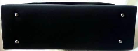 日本製　サテン切り替え　フォーマルバッグ