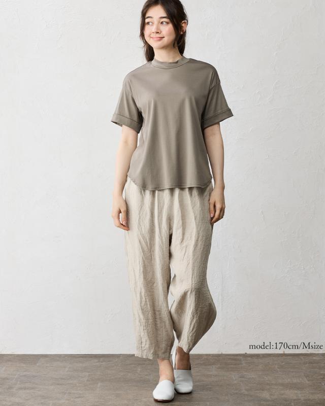 匠の技 東炊き シャツ 日本製 麻 ワイドパンツ 麻100％ M〜L ゆったり