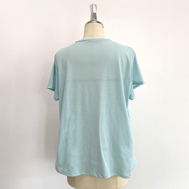 コットン100% ロゴ入りTシャツ ライトブルー