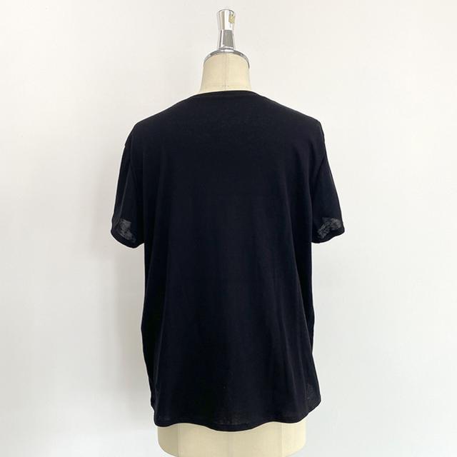 コットン100% ロゴ入りTシャツ ブラック