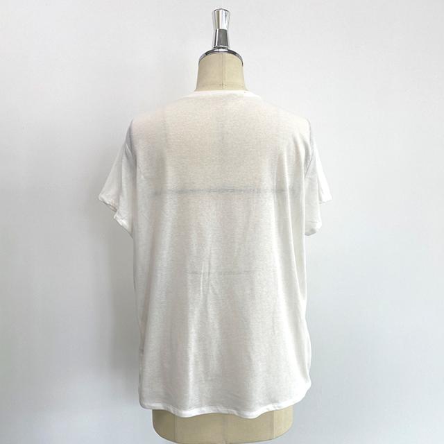 コットン100% ロゴ入りTシャツ オフホワイト