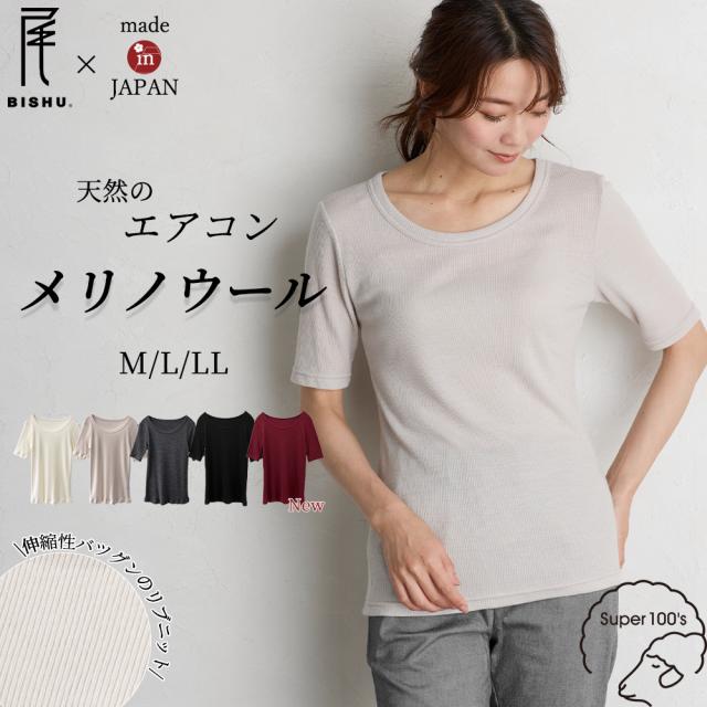 メリノウール 半袖tシャツ