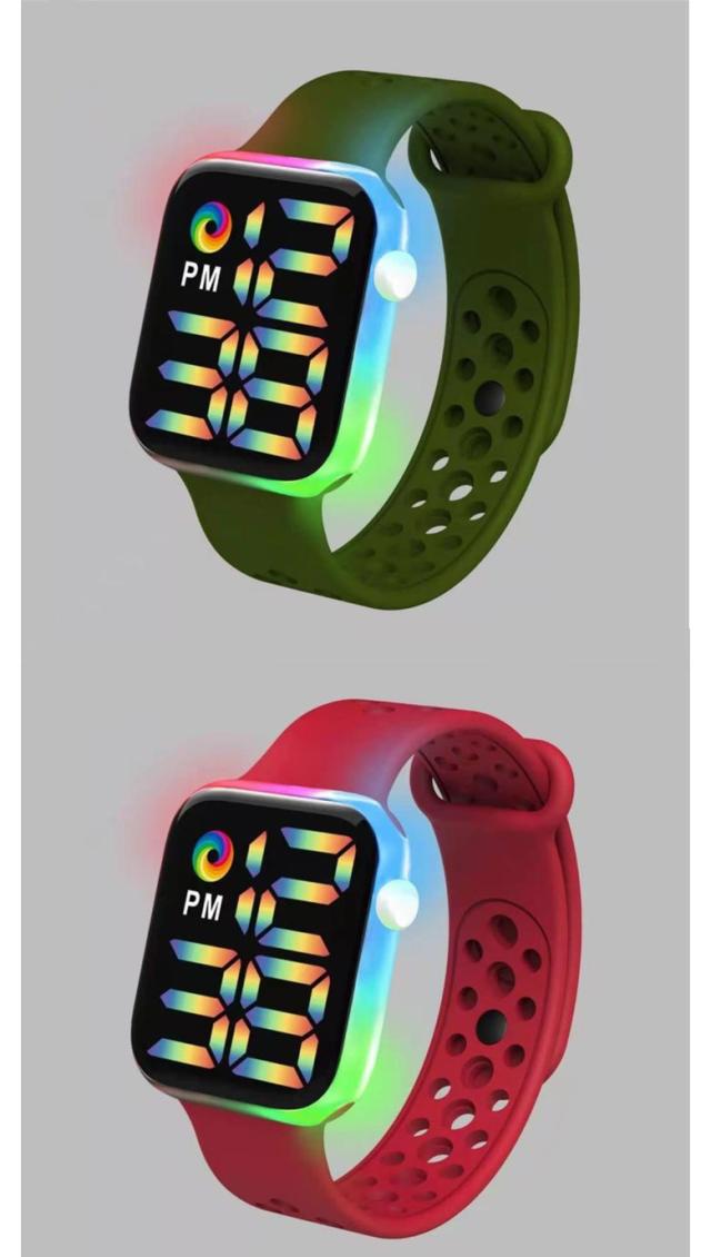 シリコンウォッチ LED  防水 (生活防水) ウォッチ