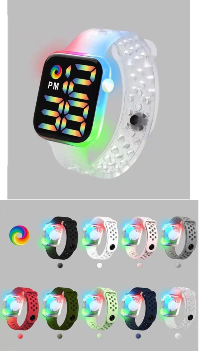 シリコンウォッチ LED  防水 (生活防水) ウォッチ