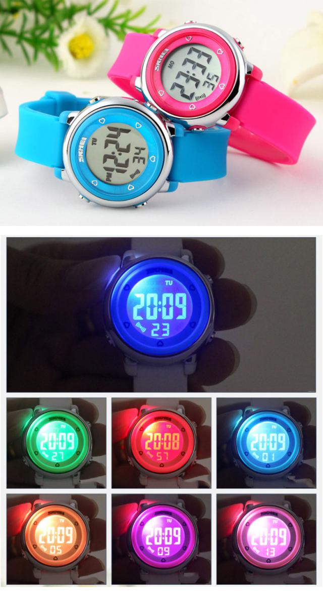 SKMEI スポーツ 腕時計 キッズウォッチ 子供用 ポップカラー