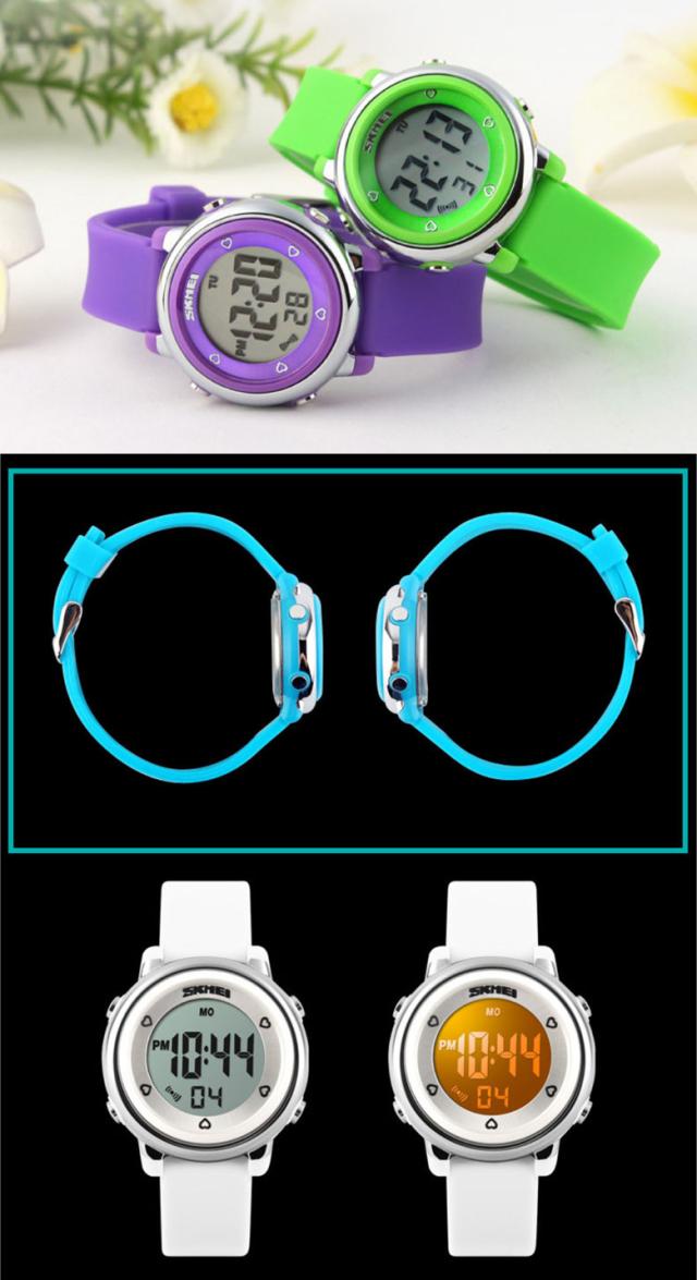 SKMEI スポーツ 腕時計 キッズウォッチ 子供用 ポップカラー