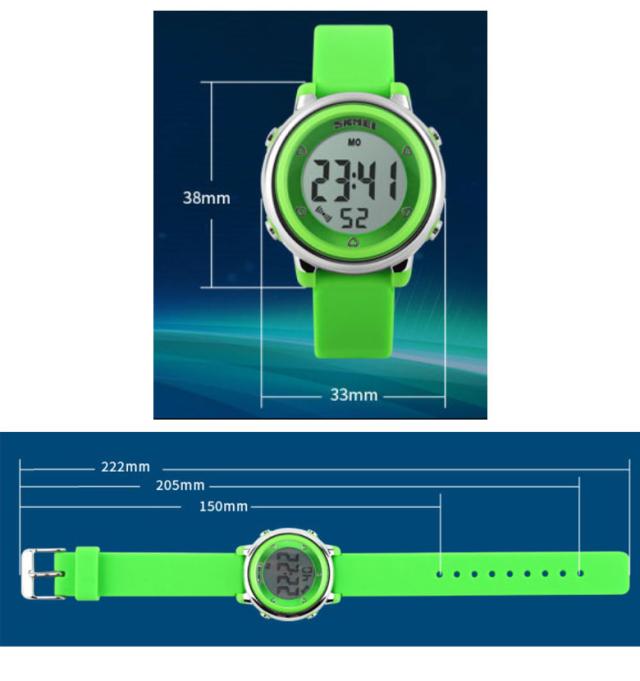 SKMEI スポーツ 腕時計 キッズウォッチ 子供用 ポップカラー