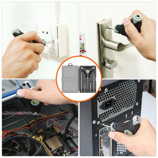 水平器付き 精密スクリュードライバーセット