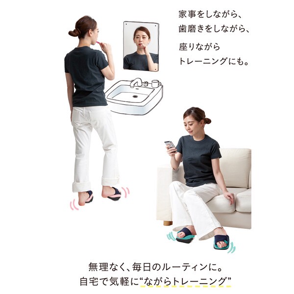 体幹を整えるスリッパ