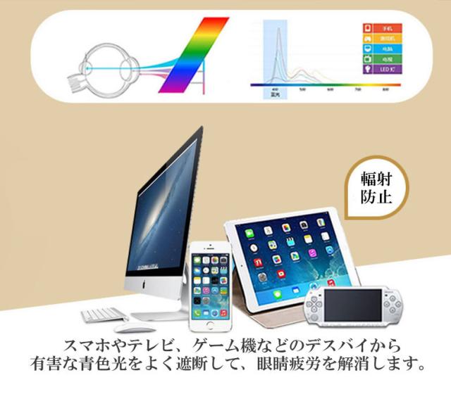 ブルーライトカット メガネ 眼鏡 老眼鏡 度入り pcメガネ UVカット
