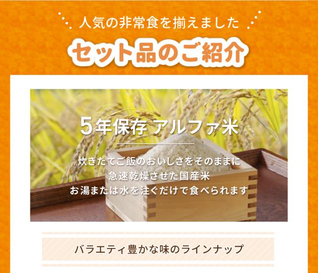 内容品詳細-アルファ米1