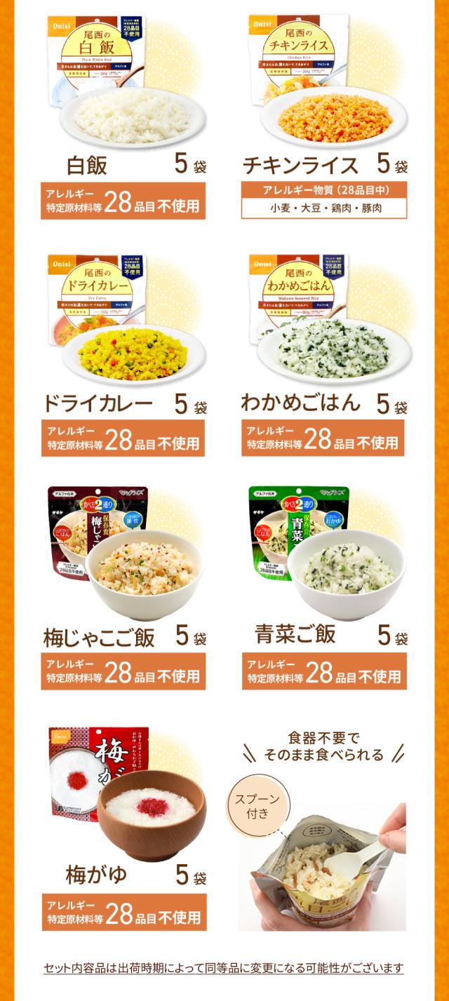 内容品詳細-アルファ米2