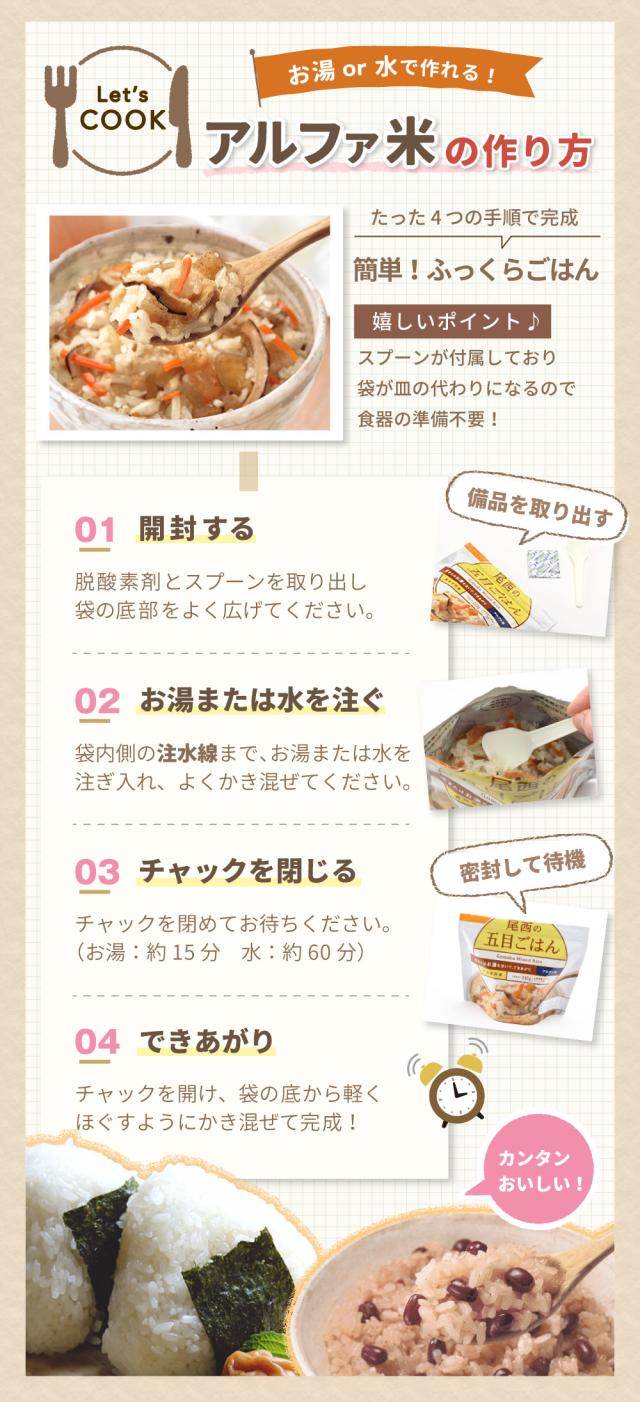 作り方-アルファ米