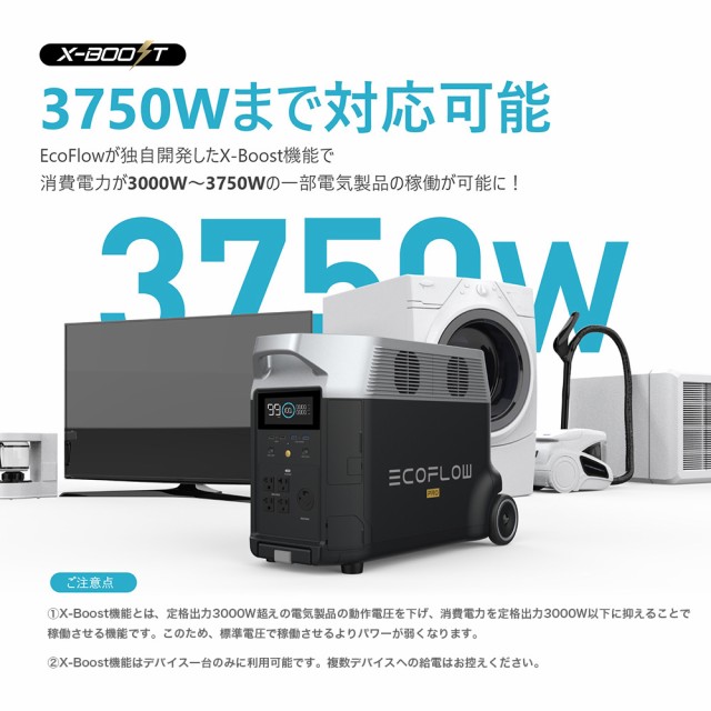 ポータブル電源 EcoFlow DELTA Pro 3600Wh 1,125,000mAh 蓄電池 ポータブル電源 EcoFlow DELTA Pro 3600Wh 1,125,000mAh 蓄電池