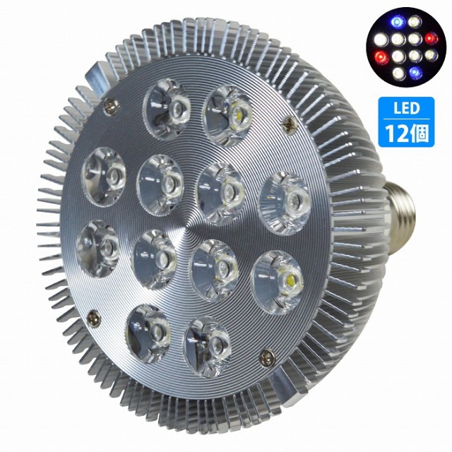 アクアリウム 電球 12 LED 青12 水槽 用 24W スポット ライト E26 口金 照明 交換 植物育成 水草 サンゴ 熱帯魚 照射角90度