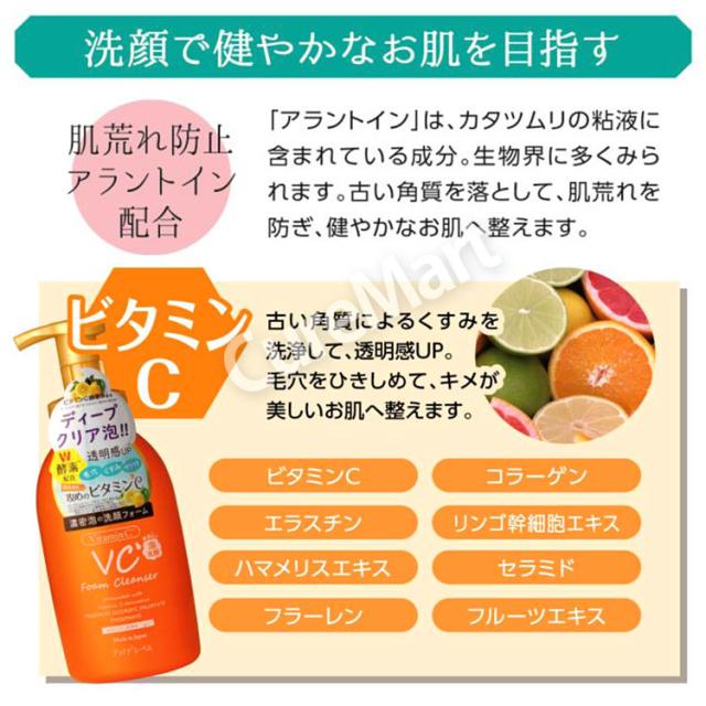 VC(ビタミンC) 酵素配合 泡洗顔料