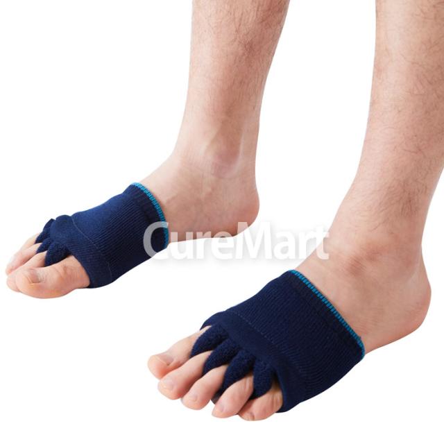 インナーつま先5本指 指切り ハーフ丈ソックス