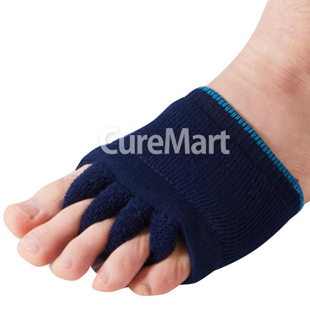 インナーつま先5本指 指切り ハーフ丈ソックス