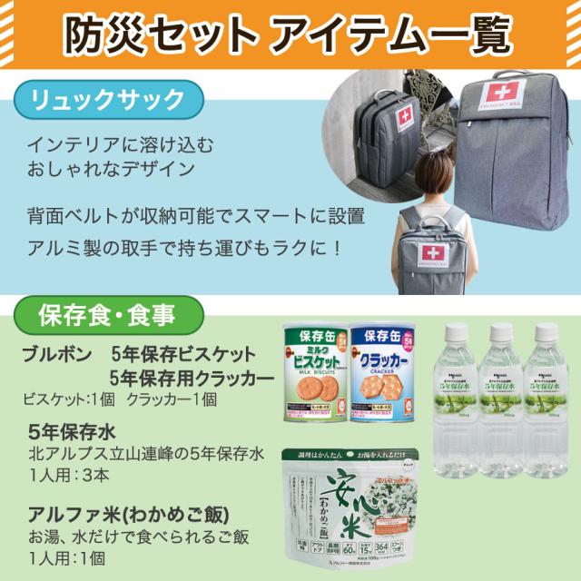 送料無料 防災セット一人用