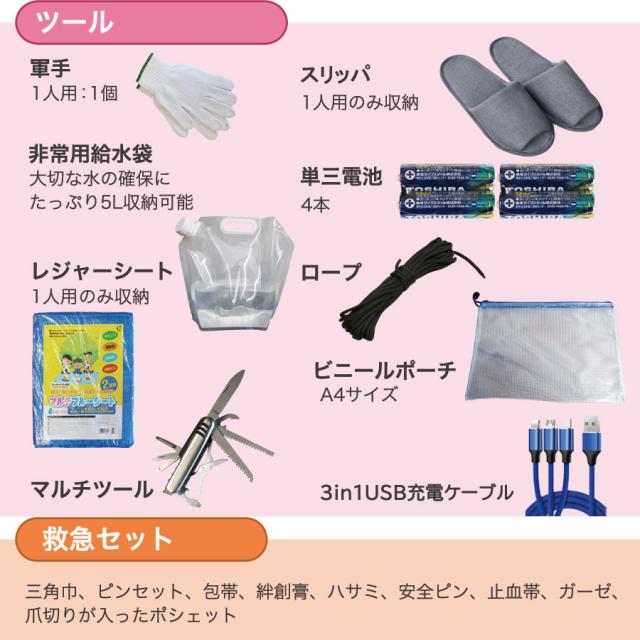送料無料 防災セット一人用