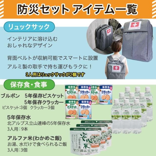 送料無料 防災セット一人用
