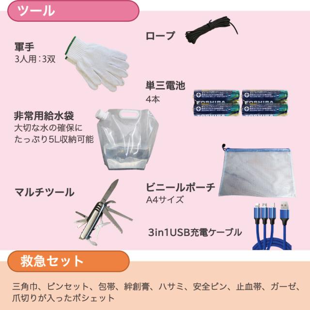 送料無料 防災セット一人用