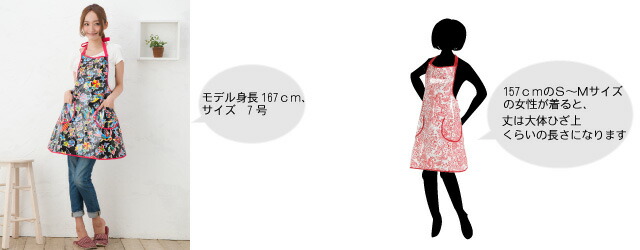 オイルクロスボーダーエプロン