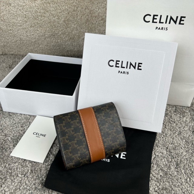 数量限定」celine セリーヌ 財布 三つ折り トリフォールド ウォレット